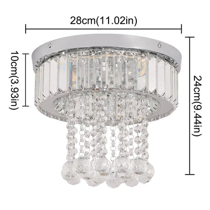 Modern Luxury Crystal Lamp LED Ceiling Pendant 2nd Floor Hall Indoor Chandelier Home Decoration Kitchen Lighting Simple Dimmer