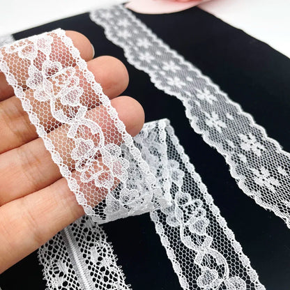 5 Meters White Black Lace Ribbon Assorted Pattern Trims for Gift Wrapping Christmas Wedding Decorations DIY Crafts Sewing Supply