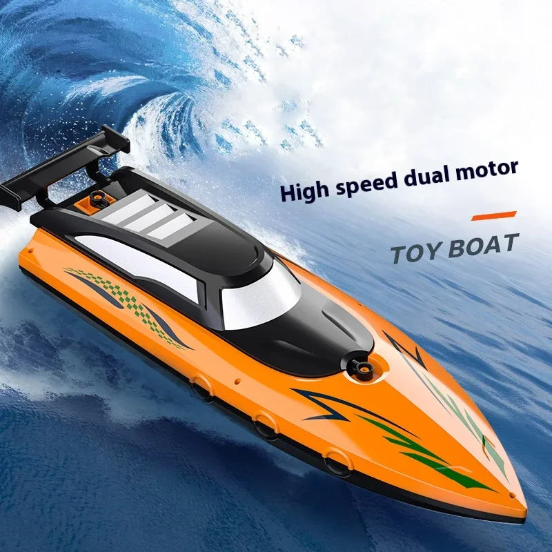 RC Battery Boat Ship 2.4Ghz High-Speed Remote Control Racing Ship Water Speed Boat Child Model Kids Boys Outdoor Pool Toys Gifts