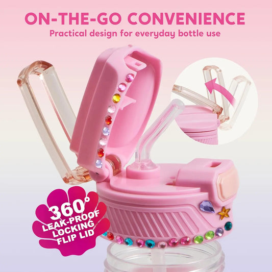 JOYFY Decorate Your Own Water Bottle Kits Mermaid DIY Gem Diamond Painting Crafts Arts for Girls Age 6+ Birthday Christmas