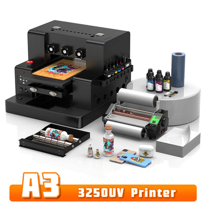 A3 UV DTF Printer For Epson L805 UV DTF Flatbed Printer Machine A4 UV Sticker Printer For Bottle Wood Metal A4 UV Printer