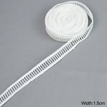 5Yard/rol White Lace Ribbon Tape Fabric Wedding Decoration Gift Wrapping Embroidered Lace Trim DIY Clothes Sewing Craft Supplies