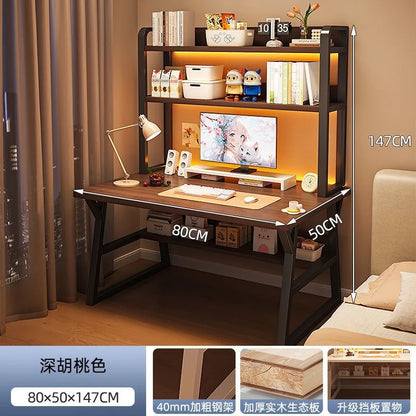 80/100cm home Child/adult living room office pc desksimple  study desk table Storage computer table With bookshelf