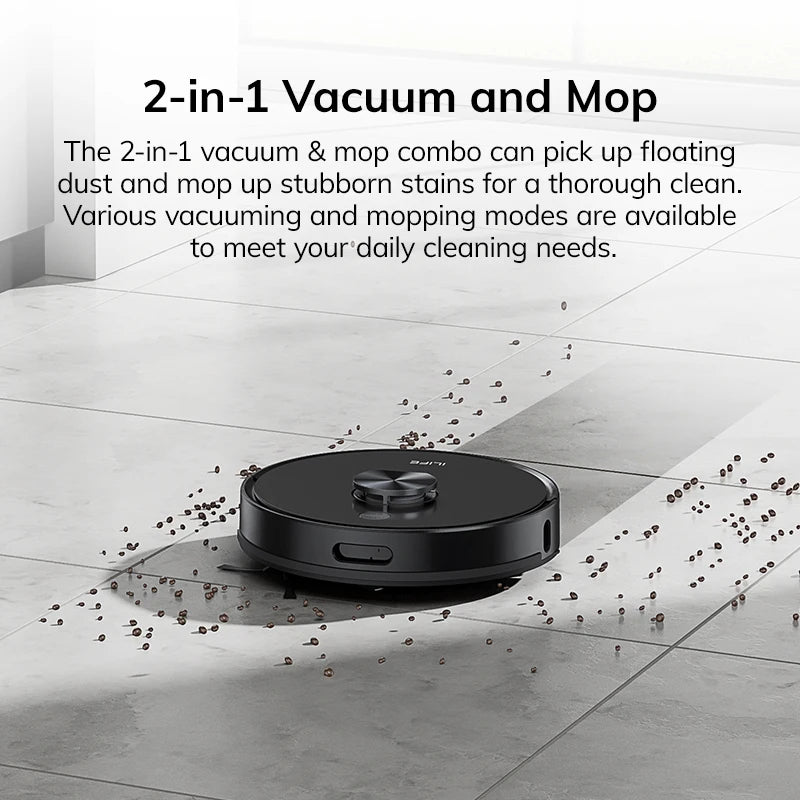 ILIFE A20 Robot Vacuum and Mop Combo, LiDAR Navigation, 3000Pa Suction, Smart Mapping, App/Alexa Control, Ideal for Pet Hair