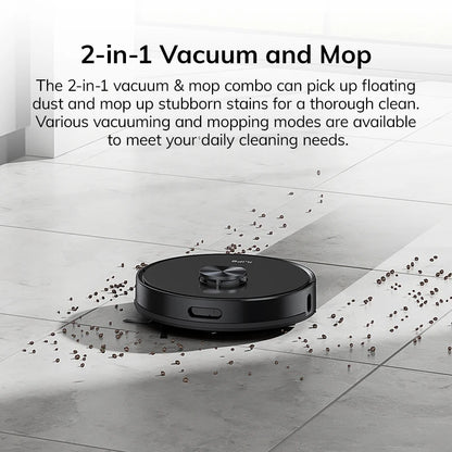ILIFE A20 Robot Vacuum and Mop Combo, LiDAR Navigation, 3000Pa Suction, Smart Mapping, App/Alexa Control, Ideal for Pet Hair