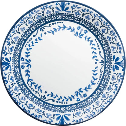 Corelle Vitrelle 6-Piece Dinner Plate Set: Triple Layer Glass, Chip-Resistant, Lightweight, Round Plates in Portofino Pattern