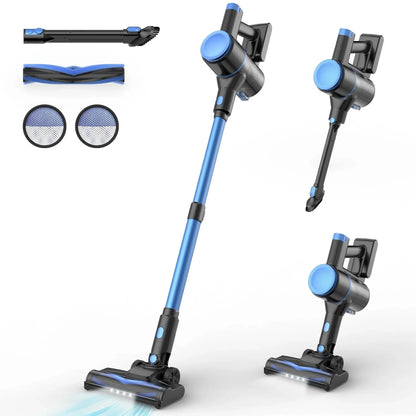 INSE N8 Cordless Vacuum Cleaner 25Kpa Lightweight Stick Vacuum with 2200mAh Rechargeable Battery for Hardwood Carpet Pet Hair