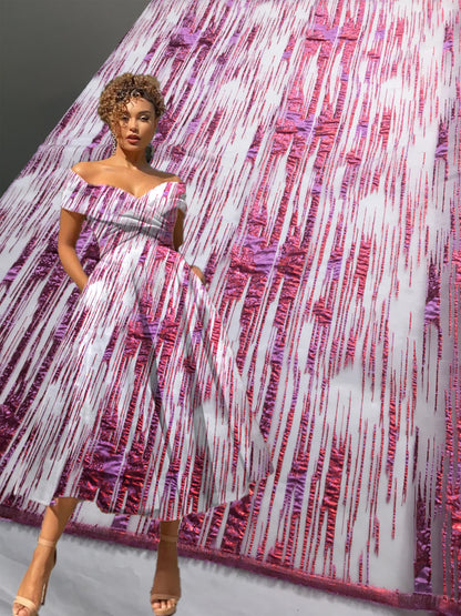 Kalume Lace Luxury African Tulle Brocade Lace Fabric High Quality French Gilding Lace Fabric For Sew Cloth Diy Party Dress F4063