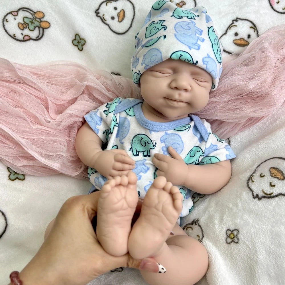 Handmade 19Inch Pascale Platinum Silicone Reborn Baby Boy Unpainted & Painted Washable Doll Gift for Doll Lovers Collector