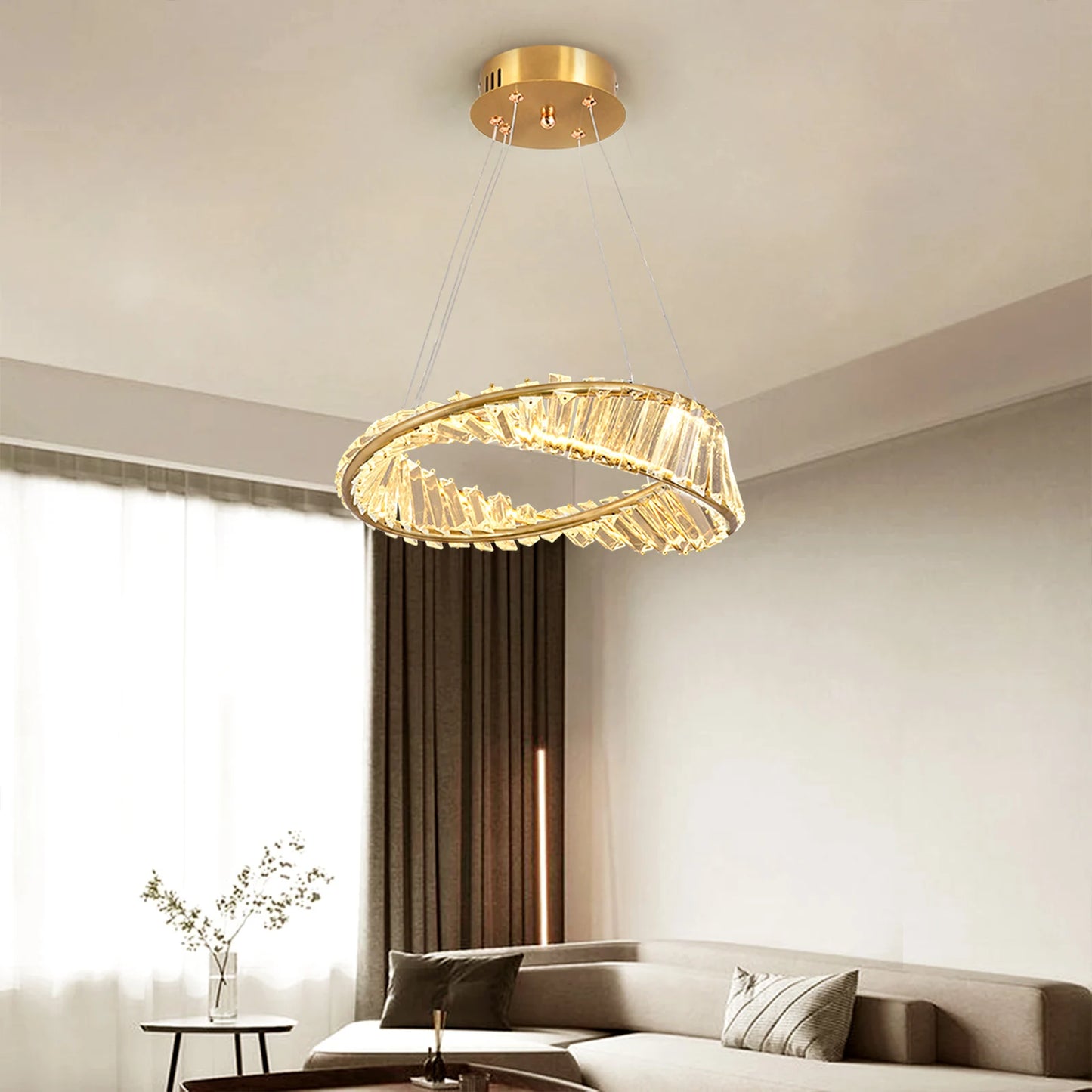 Gold Crystal Ceiling Chandelier Decoration Home Hanging Chandelier Living Room Led Ceiling Lamps Modern Lighting Pendants
