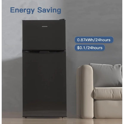 BANGSON 4.0 Cu.Ft Small Refrigerator with Freezer, Small Fridge with Top Freezer, for Apartment, Bedroom, Dorm, and Office