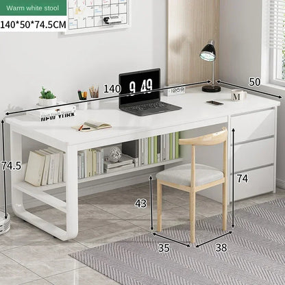 Drawers Study Office Desk Bedroom Student Setup Organizers European Computer Desk Floor Legs Mesa De Computador Modern Furniture