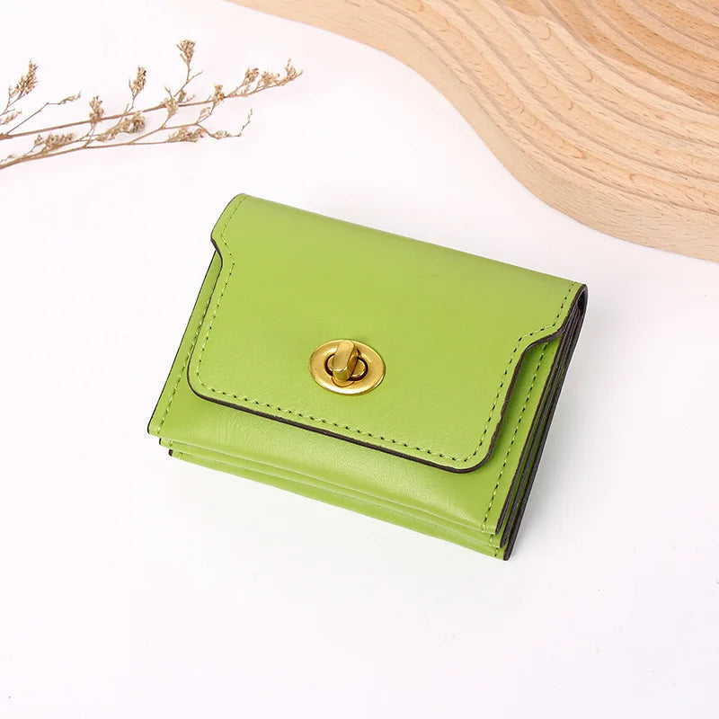 New Women Wallets Fashion Short Hasp Pu Leather Purses For Women Portable Multifunctional Money Bag Small Coin Card Holders