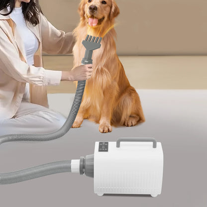 Professional Pet Hair Dryer for Dogs & Cats, 2100W High-Speed Blower, Adjustable Temp & 9 Speed Settings, with LED Display