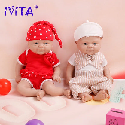 IVITA 100% Full Silicone Reborn Doll Wholesale Realistic Baby Toys Lifelike Newborn Baby DIY Painted Dolls Kit for Children Gift