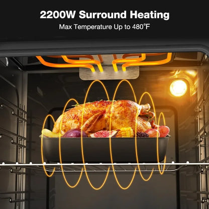 24" Single Wall Oven,  ThermoMate 2.79 Cu. Ft. Built-in Electric Oven with 5 Cooking Functions,Electric Wall Ovens