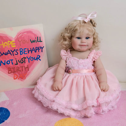 50cm Reborn Doll Baby Doll - Full Silicone Vinyl Girl Body - 20 Inch 3D Painted Skin Realistic Doll Toy Christmas Gift