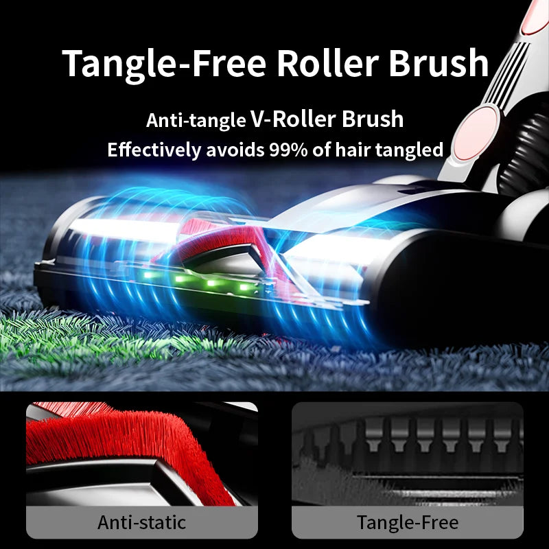 Wireless Vacuum Cleaner 550W 45KPA Strong Suction Portable Dust Cleaning Machine 1.2L Dust Cup Home  Cleaner