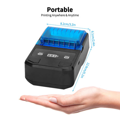 Portable Thermal Label Maker Wireless BT Mini Label Printer 58mm Barcode Printer for Retail Price Tag Warehouse Label Printing