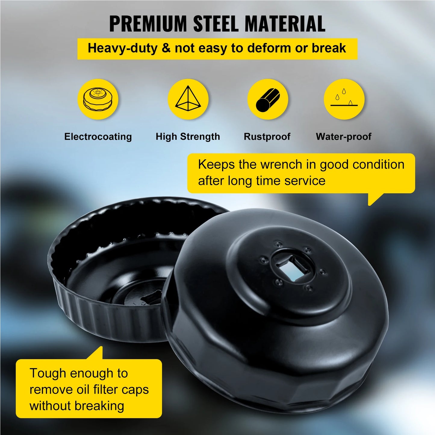 SucceBuy 30 Pcs Oil Filter Socket Set Car Removal Wrench Caps Fluted Cups Socket Remover Tools Fit for Ford BMW AUDI Repairing