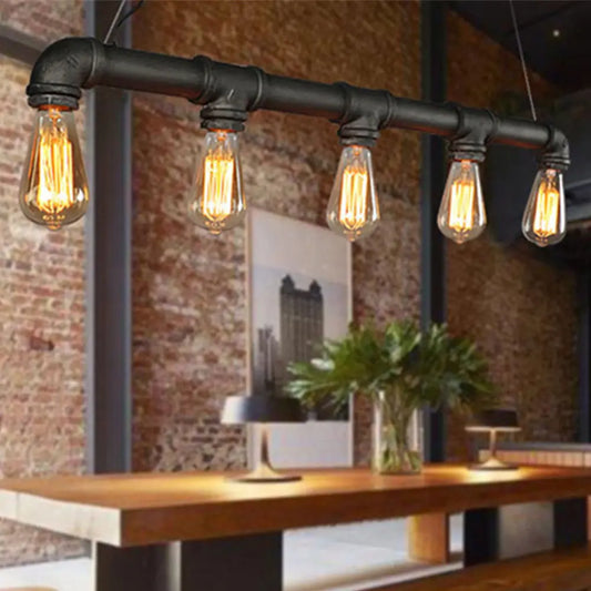 Industrial Steampunk Water Pipe Hanging Lamp Pendant Light Loft Cafe Home Decoration