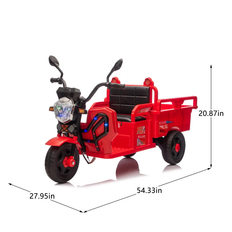 Children s Electric Tricycle Dump Truck Anti slip Wheels Large capacity Battery Large Storage Space Kids Ride On Toy