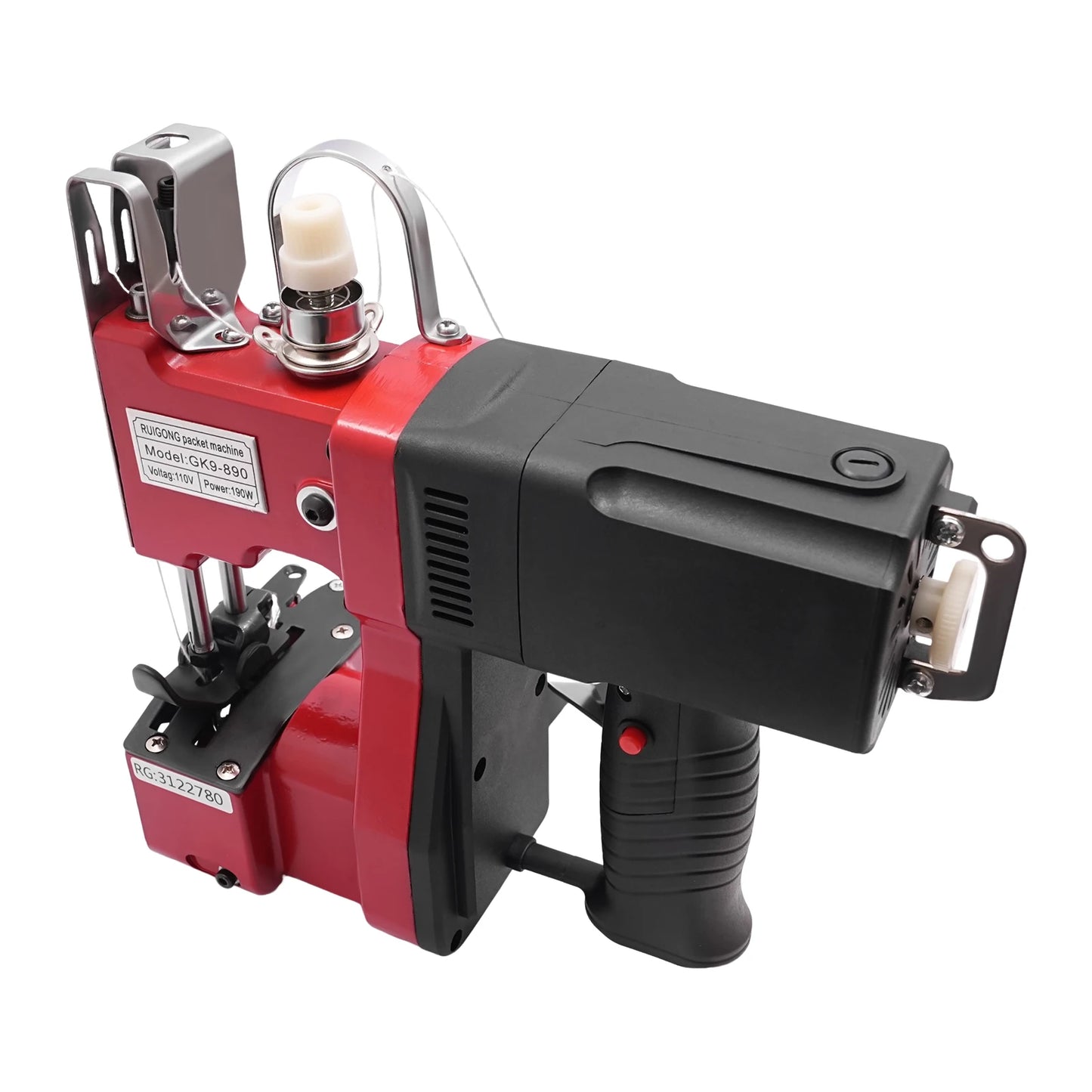 Portable Electric Bag Sewing Machine (110V), 1800 RPM Copper Motor & 2 Secant Modes, Fit Thick/Thin Materials