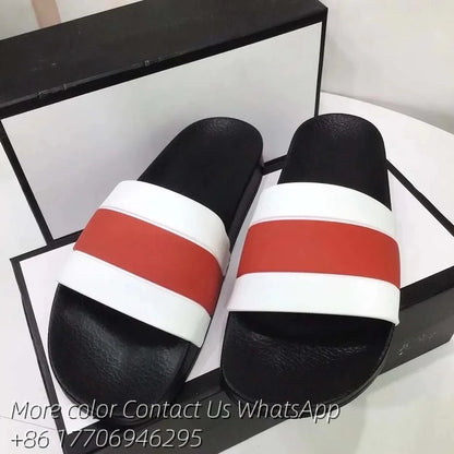 Designer Sandal Women Men Rubber Leather Slide Sandal Dress Shoe Wedges Sandal Beach Slippers Luxury Summer Platform