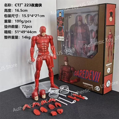 Original Ct Toys Daredevil Mafex 223 Comic Version Figure SHF Anime Action Figurine Statue Model Custom Gifts Kids Toys