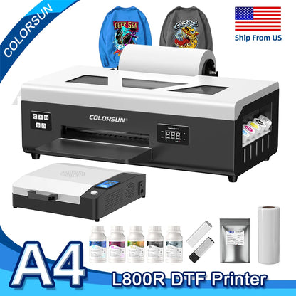 Colorsun A4 DTF Printer Impressora a4 dtf Printing Machine For Epson L805 Direct to Film DTF Printers For T-shirt Hoodies