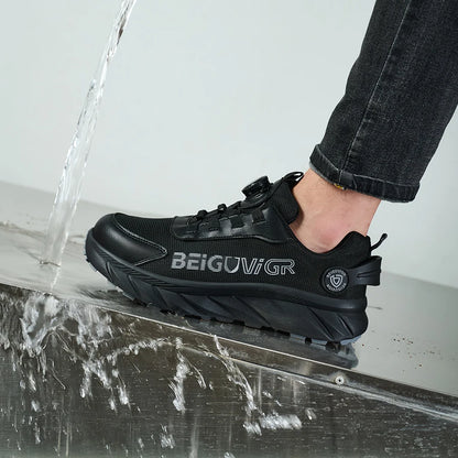 Rubber-Padded Anti-Slip, Impact-Resistant, Puncture-Resistant Safety Shoes
