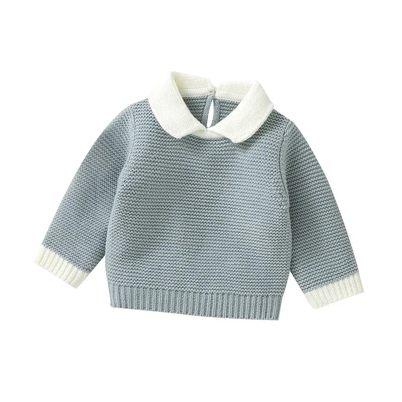 Autumn Winter Baby Boy Girl Knit Sweaters - Fashion Turtle Neck Long Sleeve Pullovers Tops for Newborn Infant Toddler
