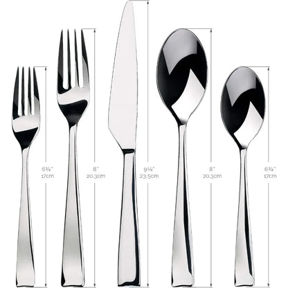 20-Piece Stainless Steel Flatware Set, Polished Silverware Collection for 4, Kitchen Dining Cutlery