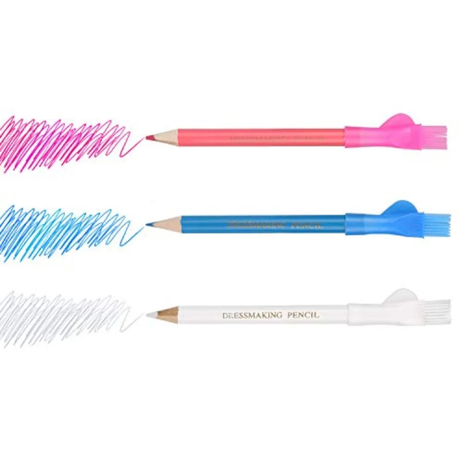 CampTek Tailors Chalk Fabric Markers for Quilting and Sewing - 10PCS Tailor's Chalk 4PCS Heat Erasable Pens with 4 Refills 3 PC