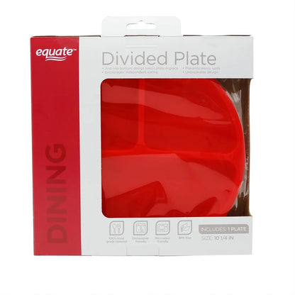 Unbreakable Silicone Divided Plate Anti-Slip Design Dishwasher Safe Food Grade Ideal Independent Eating No Mess Spill Prevention