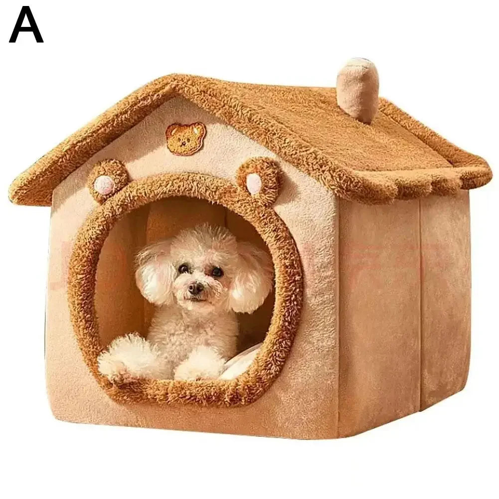 Thickened Pet Warm House Cat And Dog House Winter Warm Universal For All Seasons Detachable And Washable Cute New Comfortab G4R0