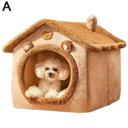 Thickened Pet Warm House Cat And Dog House Winter Warm Universal For All Seasons Detachable And Washable Cute New Comfortab G4R0