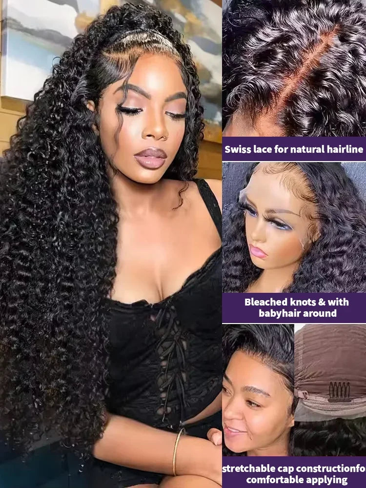 Deep Wave Wigs 13x4 HD Transparent Lace Front Human Hair Wigs 13x6 Lace Frontal Wig Human Hair Cury 5x5 HD Lace Closure Wigs