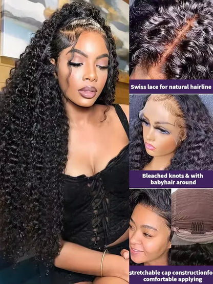 Deep Wave Wigs 13x4 HD Transparent Lace Front Human Hair Wigs 13x6 Lace Frontal Wig Human Hair Cury 5x5 HD Lace Closure Wigs