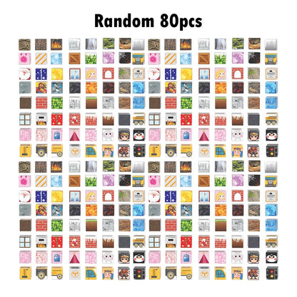 80-160Pcs Building Blocks Magnet Toy Mine DIY Game Scene Assembled Magnetic Block Building Blocks Children Puzzle Model Gift