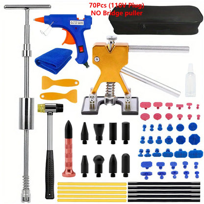 Car Dent Repair Tools Kit Slide Reverse Hammer + Golden Lifter Suction Cup Auto Body Paintless Dent Removal Puller Car Tools Kit