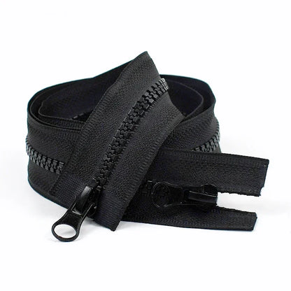 60-300cm 5# 8# Resin Zipper for Sewing Long Open-End Zippers with Single/Double Sliders Tent Coat Clothes Zip Repair Accessories