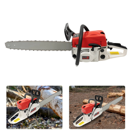 22Inch 52CC Gas-powered Chainsaw Gasoline Chainsaw Chainsaw Cutting Wood Gas Sawing Chain Saw Set for Wood Cutting