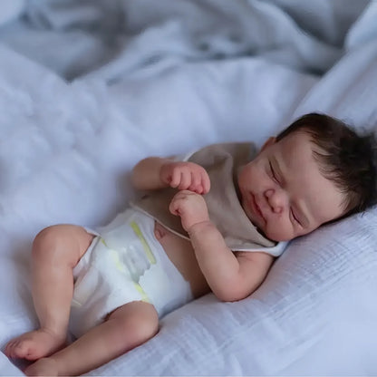 Risbecko 19 inch Already Painted Finished Reborn Baby Doll - Handmade Reborn Preemie Baby Newborn Kids Toy Gift Girl Dolls