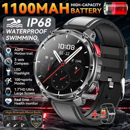 2026 New T-Rex3 Ultra 1100mAh Super Capacity Battery Adult Men Smart Watch 1.7" Large Screen Call 5ATM Waterproof Sports Watches