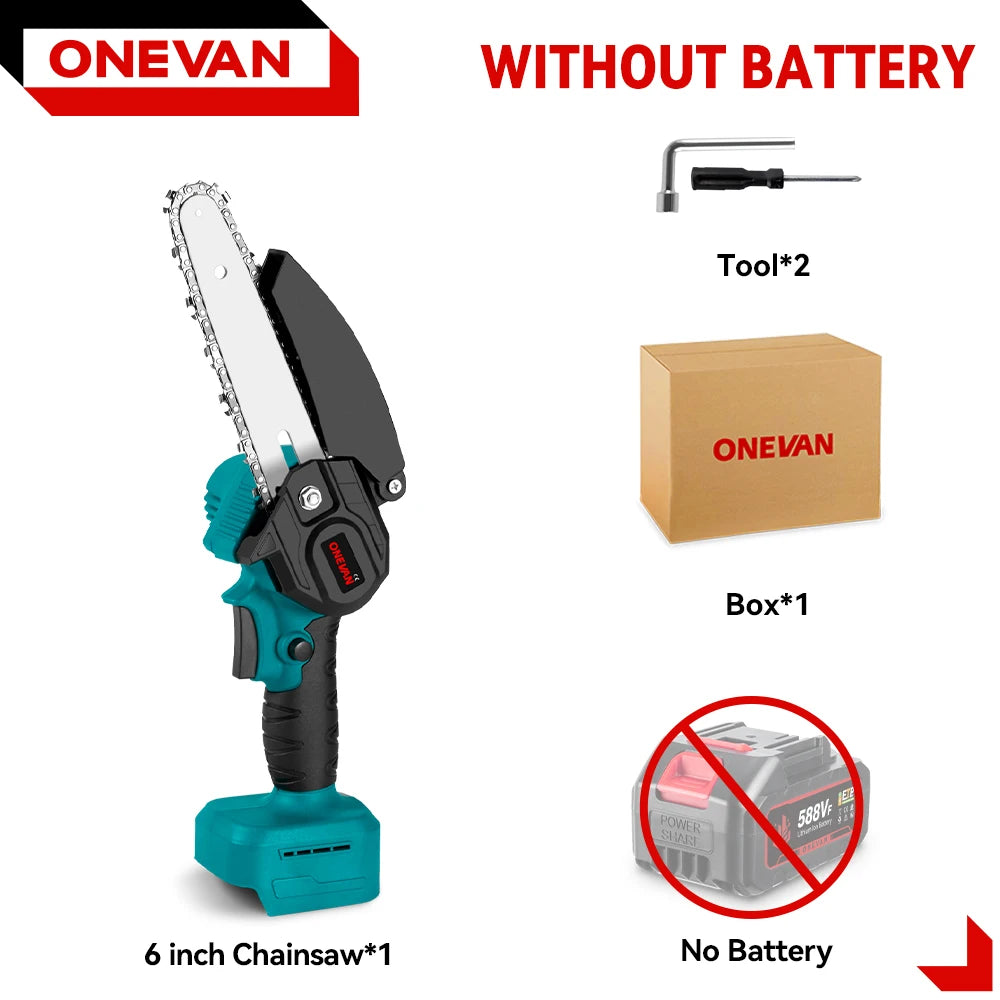 ONEVAN 3500W Brushless Telescoping Pole Electric Chainsaw 3-IN-1 High Branch Scissors Garden Pruning Tool For ONEVAN 18V Battery