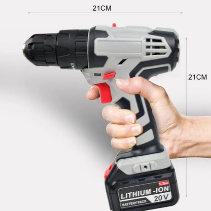 20V 10mm Electric Impact Drill Cordless Drill Electric Screwdriver DIY Driver Power Tool for Makita 18V Battery