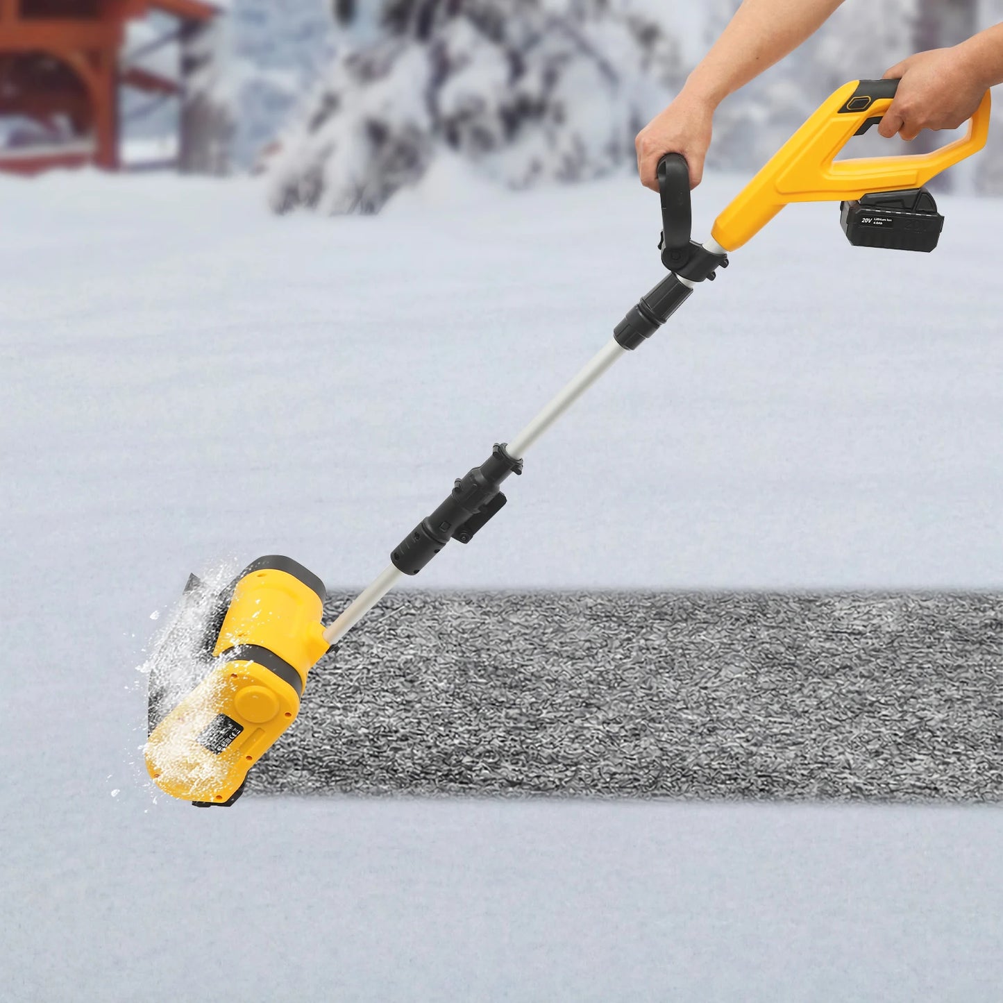 12.6" Cordless Snow Shovel Battery-powered Snow Thrower Snow Blower Cleaning 20V