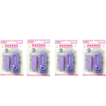 Purple eraser No trace eraser Retractable clean push and pull eraser Test supplies Creative eraser