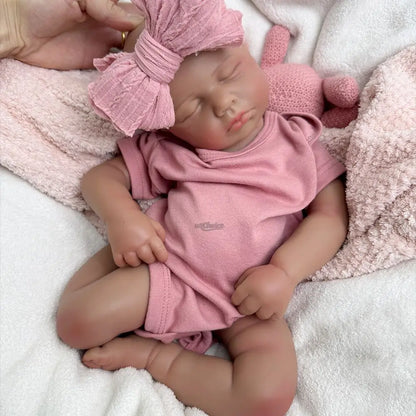20-Inch Loulou Full Silicone Reborn Girl Handmade Visible Veins Painted Doll Easy to Clean Weighted Baby for Collector Kids Toy